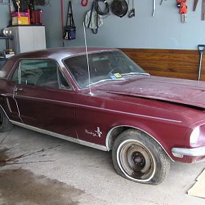 Pictures of 1968 Mustang Restoration