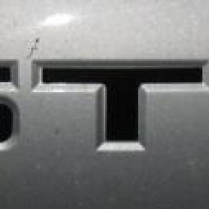 mustang engraving on rear bumper with black letter inserts from AmericanMuscle.com........ looks stylish