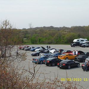 looking far left