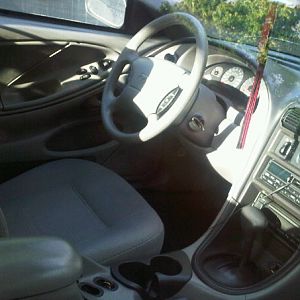 inside a mustang