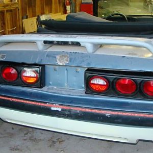 The tail lights I picked out. Shaving the door handles and key holes.