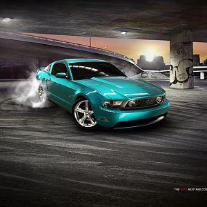 2010 Mustang Bone Racing Inc style...color is as close to Coral Reef Blue as i can get it, would be cool to own