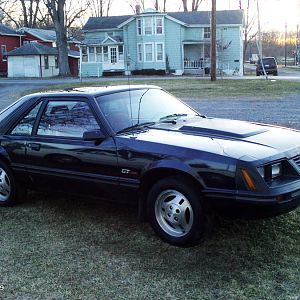 My 83 GT Turbo one of only 607 made in 1983. her its is clad with the stock TRX wheels  and metric tires. had to pull them because replacement tires a