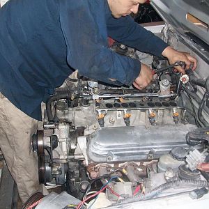 Pulling out the old motor 1