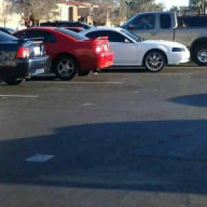 I parked backward n went into the store  , came out n saw a red and a blue one parked next to mine lol