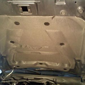 Hood Insulator after...notice the larger and better quality fasteners