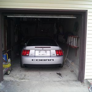 unloaded and parked in the garage.
