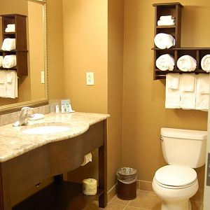 Spacious bathrooms