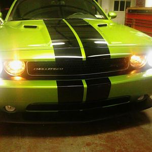 Uncles 392 Hemi Challenger. Makes 500hp! We straight piped it last night. Sounds amazing!