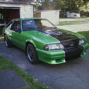The color is GM's Synergy green on my 1993 LX Mustang