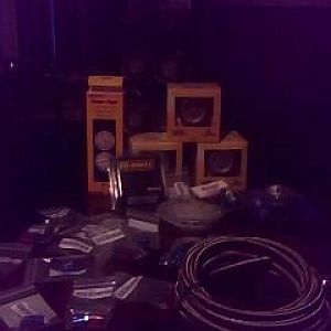 All the fuel system plumbing and gauges