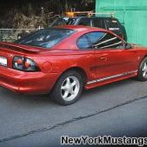 98 mustang, black taillights