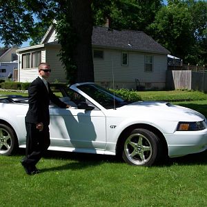 me and the wolfstang before my friends wedding