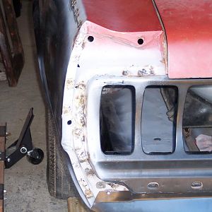 L/S of tail light panel finished welding in.