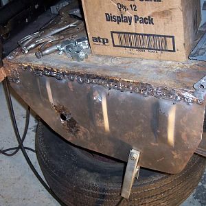 Welding on new r/s trunk drop off.
