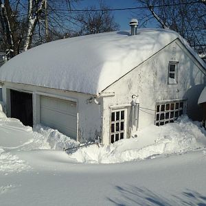 View from deck looking at my garage! 11/19/2014