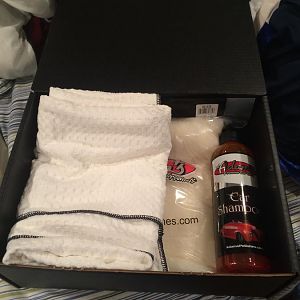 The mystery box: Purchase for $40, get $50 worth of products. Great deal for beginners, I received soap, a great drying towel and a wash pad that does