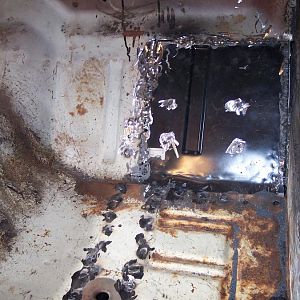 Welded in r/s toe board.