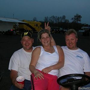 At the track