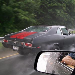 real street cars driving 200+ miles in the rain from long island to massachusetts......