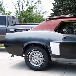 Added Shelby convertible lower side scoops.