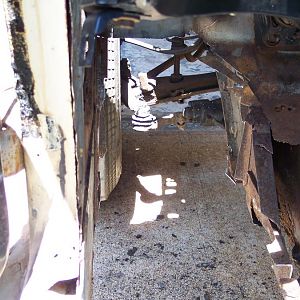 6/12/16 Cut out remainder of l/s torque box.