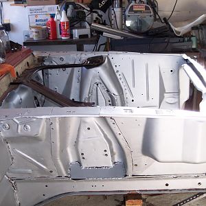 10/10/16 First coat of Master Series Silver rust proofing paint. (Passenger side)