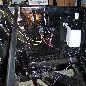 8/30/17 Started running the wiring for the cooling fan relays.
