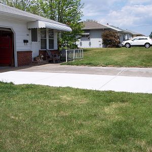 Our house just after having new 2 car driveway poured.