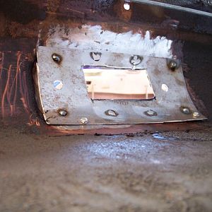 11/29/17 Center parking brake reinforcement plate welded in.