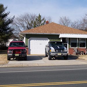 1/21/18 1999 Explorer Sport 4x4, & 2000 Ranger Extd Cab 4x4 by our house.