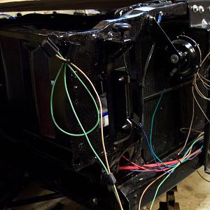 1/30/18 Hooked up the wires to the plugs for the l/s & r/s hi & low beam head lights, & r/s turn signal.