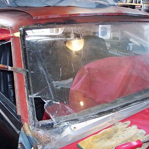 5/9/18 Started working on removing the front windshield.