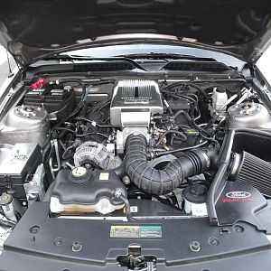 Buddy's new look under the hood after some fun from Ford Racing.