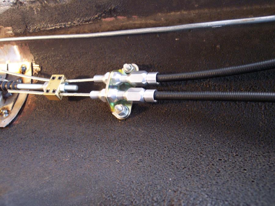 4/29/18 Finished running the Lokar parking brake cables, & hooked them